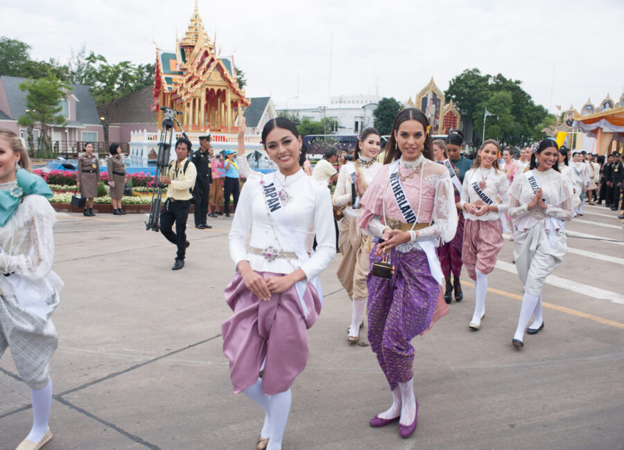 Yuumi Kato, Miss Japan 2018; and Rahima Dirkse, Miss Netherlands 2018; attend the Royal Winter Festival in Bangkok, Thailand on December 8th. The Miss Universe contestants are touring, filming, rehearsing and preparing to compete for the Miss Universe crown in Bangkok, Thailand. Tune in to the FOX telecast at 7:00 PM ET live/PT tape-delayed on Sunday, December 16, 2018 from the IMPACT Arena in Bangkok, Thailand to see who will become the next Miss Universe. HO/The Miss Universe Organization