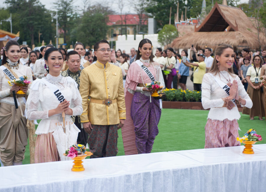 On-anong Homsombath, Miss Laos 2018; Rahima Dirkse, Miss Netherlands 2018; and Maria Belen Alderete Gayoso, Miss Paraguay 2018;  attend the Royal Winter Festival in Bangkok, Thailand on December 8th. The Miss Universe contestants are touring, filming, rehearsing and preparing to compete for the Miss Universe crown in Bangkok, Thailand. Tune in to the FOX telecast at 7:00 PM ET live/PT tape-delayed on Sunday, December 16, 2018 from the IMPACT Arena in Bangkok, Thailand to see who will become the next Miss Universe. HO/The Miss Universe Organization