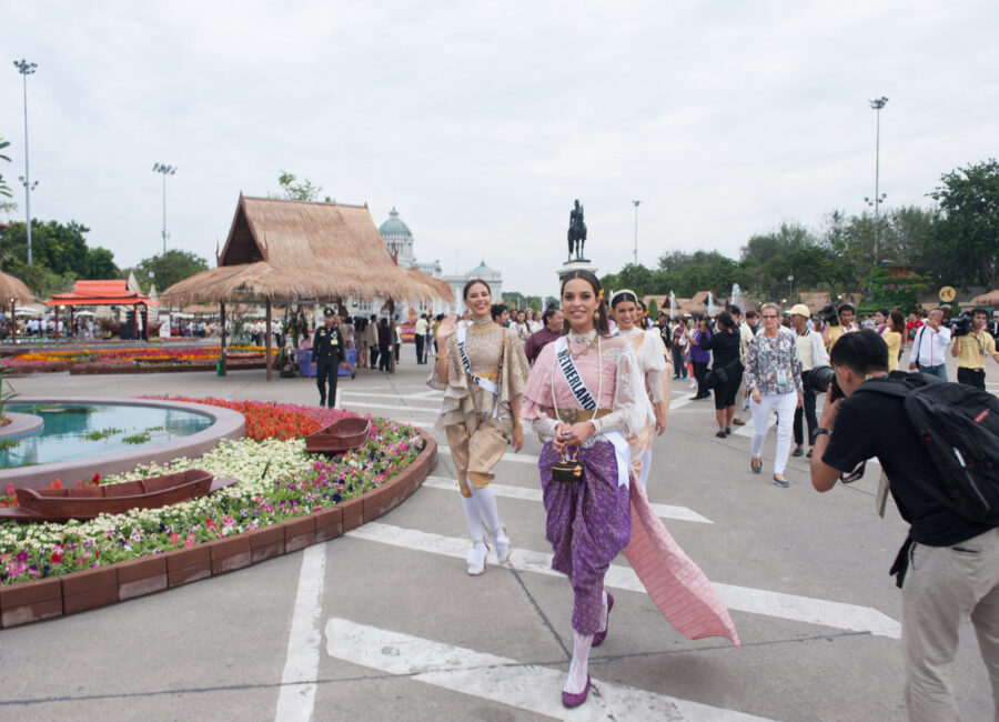 Catriona Gray, Miss Philippines 2018; and Rahima Dirkse, Miss Netherlands 2018; attend the Royal Winter Festival in Bangkok, Thailand on December 8th. The Miss Universe contestants are touring, filming, rehearsing and preparing to compete for the Miss Universe crown in Bangkok, Thailand. Tune in to the FOX telecast at 7:00 PM ET live/PT tape-delayed on Sunday, December 16, 2018 from the IMPACT Arena in Bangkok, Thailand to see who will become the next Miss Universe. HO/The Miss Universe Organization